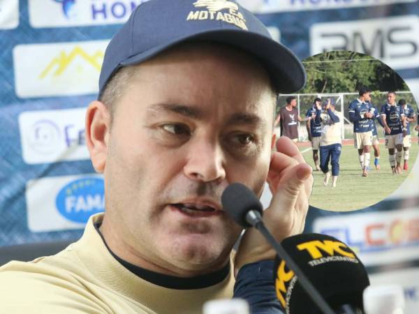 Javier López en conferencia de prensa tras la goleada de Motagua al Juticalpa.