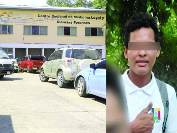 Parientes de Brayan Josué Núñez retiraron el cadáver de Medicina Forense en San Pedro Sula.
