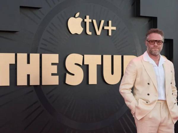 Fotografía de archivo de Seth Rogen en la presentación de la serie 'The Studio', una de las favoritas para los premios Emmy 2025. EFE/Allison Dinner