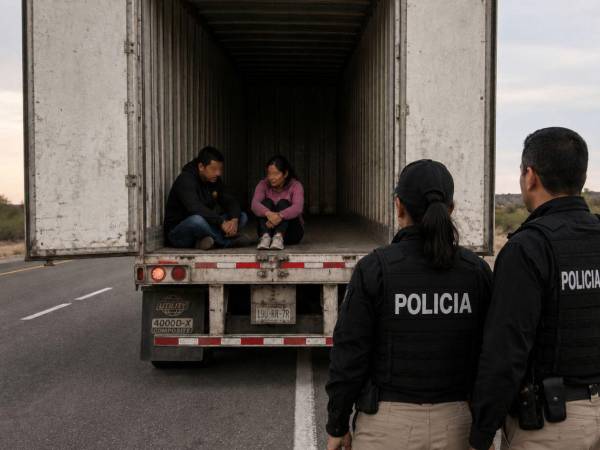 Durante un operativo en Huimanguillo, Tabasco, autoridades federales localizaron a dos migrantes ocultos dentro de un tráiler.