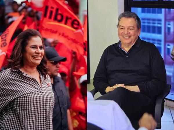 Rixi Moncada, candidata presidencial de Libre, y Mario Chano# Rivera, presidenciable de la Democracia Cristiana.