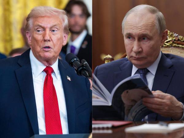 Trump, presidente de Estados Unidos, y Vladimir Putin, presidente de Rusia.