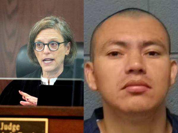 La jueza Judith Levy y el hondureño Edys Renán Membreño Díaz.