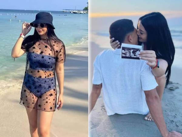 La hermosa joven confirmó en sus redes sociales que está embarazada de un jugador de la Liga Nacional de Honduras.