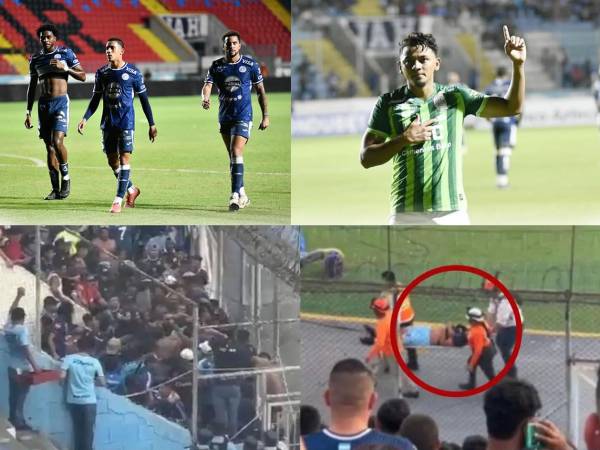 Las imágenes del 'Clásico de las Emes' Motagua vs Marathón que terminó con empate 1-1 en el estadio Nacional Chelato Uclés, donde la barra local fue protagonista por un zafarrancho.