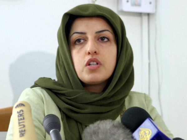 Narges Mohammadi en foto de archivo.