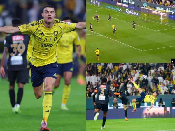 Cristiano Ronaldo volvió a marcar un golazo de chilena en goleada del Al Nassr.