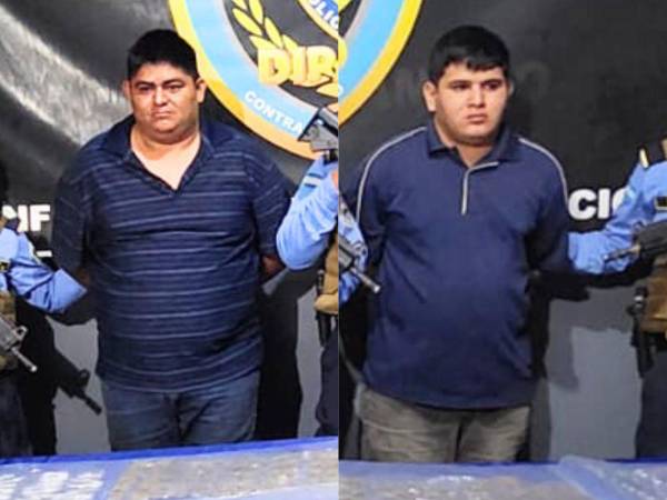 Los detenidos fueron presentados en la sede de Dipampco en San Pedro Sula.