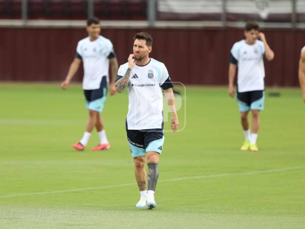 Messi estuvo presente en el entrenamiento de la Selección de Argentina previo al amistoso ante Honduras.