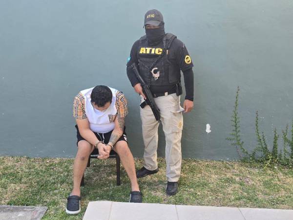 Luis Fernando Rodríguez Cruz al momento de ser capturado.