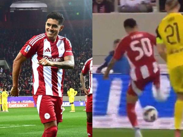 El hondureño Luis Palma tuvo una gran actuación este miércoles en la Copa de Grecia con el Olympiacos ante el AEK Atenas.