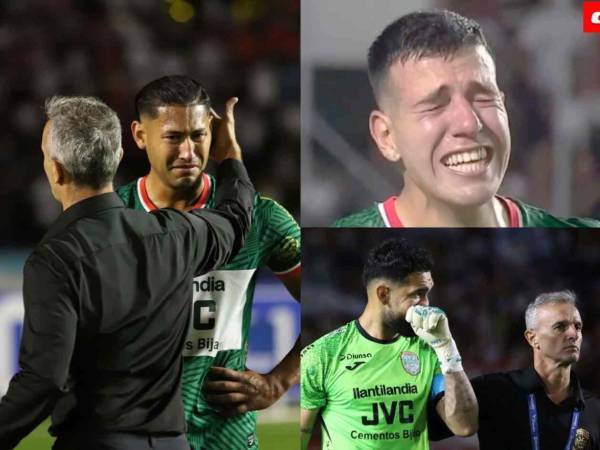 Las duras imágenes de Marathón luego de perder la final ante Olimpia en el Estadio Nacional de Tegucigalpa.