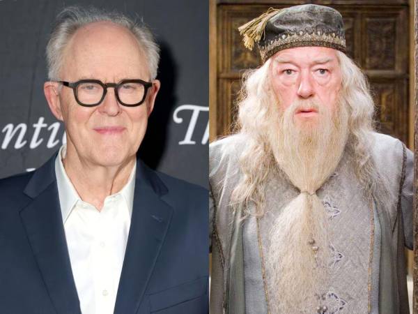 John Lithgow y Michael Gambon, quien fue el último actor que representó a Dumbledore en el cine.