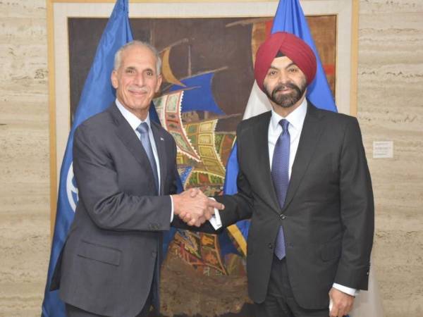 Nasry Asfura, presidente electo de Honduras se reunió con el presidente del Banco Mundial, Ajay Banga.