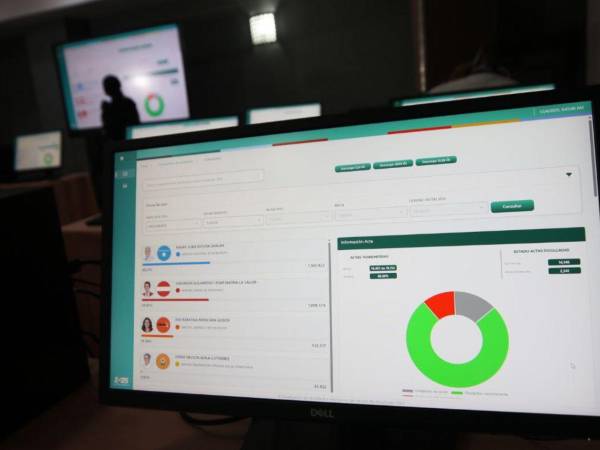 Fotografía desde el centro de cómputo del CNE.