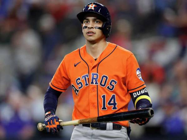 Mauricio Dubón destaca con los Astros de Houston en las Grandes Ligas de Béisbol.