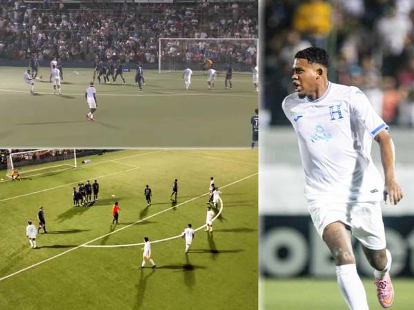 Noland Caleb marcó un golazo de tiro libre para el primero de los Tiktokers de Honduras vs Nicaragua.