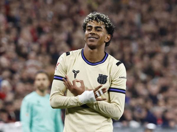 Lamine Yamal, celebrando su golazo contra el Athletic Club de Bilbao.