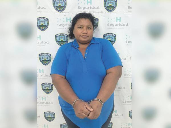 Yadira Lizette Banegas Gonzales fue capturada ayer en la aldea Estero de Indios, municipio de El Progreso, Yoro.