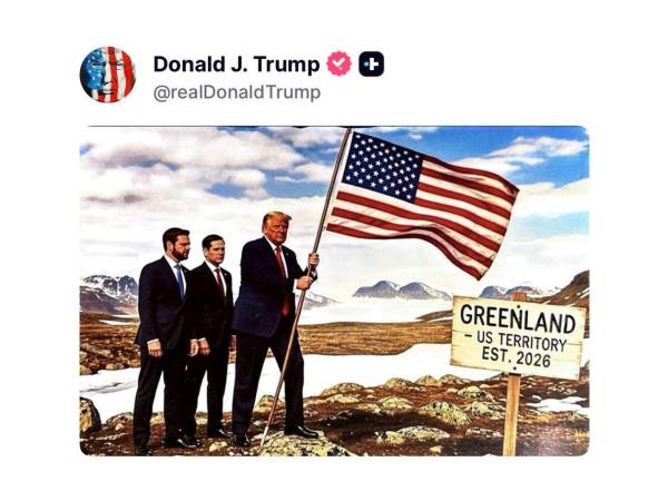 La publicación de Donald Trump en Truth Social.