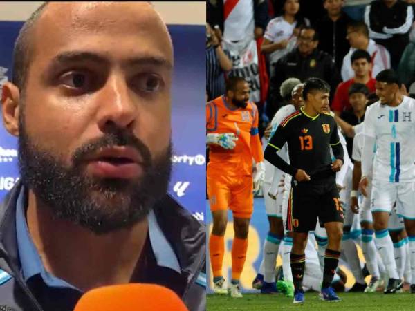 Edrick Menjívar atendió a los medios de comunicación tras el empate ante Perú.