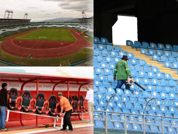 El estadio Olímpico Metropolitano albergará la final de ida Marathón vs Olimpia y lo están puliendo para que quede en perfectas condiciones para el domingo 4 de enero.