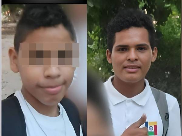 A la derecha, Brayan Josué Núñez Pineda, uno de los alumnos que fueron asesinados la noche del viernes en la colonia Reparto Lempira de San Pedro Sula.