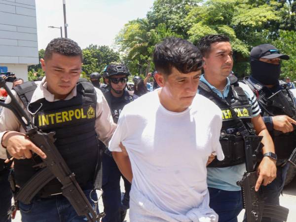El hondureño presentado por autoridades policiales.