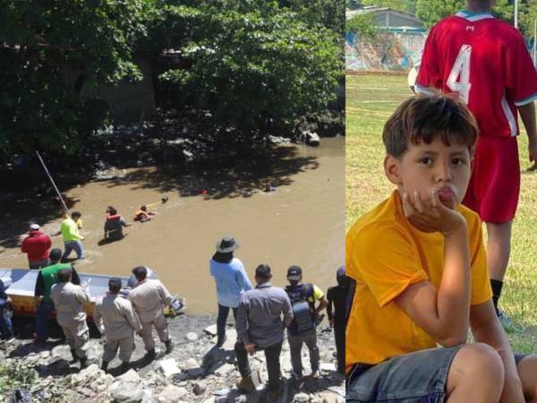 Los bomberos buscaron al pequeño Eliú Bautista con la ayuda de buzos de la Fuerza Naval, perros entrenados en búsqueda de personas muertas y maquinaria, pero no lo hallaron.