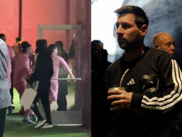 Messi explotó contra el árbitro tras la goleada ante LAFC y Suárez tuvo que frenarlo