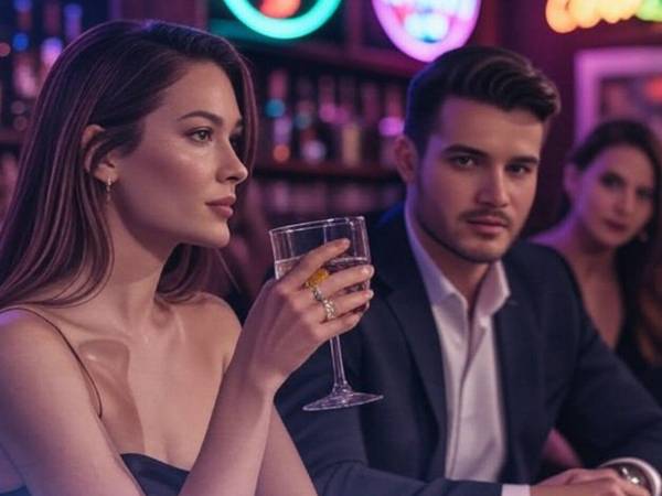 La sumisión química es una práctica delictiva ejecutada por individuos que le suministran a una persona sustancias psicoactivas sin su consentimiento. La droga la suministran en un vaso como en una situación mostrada por esta imagen egenerada con IA.