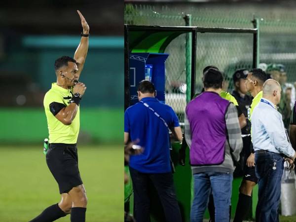 El árbitro Nelson Salgado revisó en el FVS y anuló un gol del Platense contra el CD Choloma.