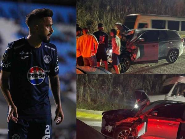 Los jugadores de Motagua sufrieron un accidente luego del entreno en el Complejo Deportivo Pedro Atala Simón.