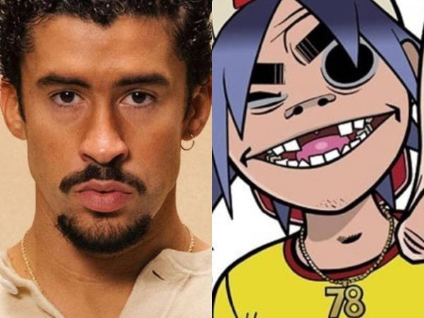 Bad Bunny y Damon Albarn líder de Gorillaz.