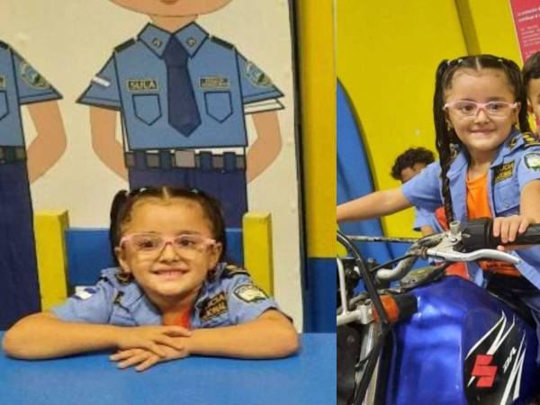 Recientemente, la pequeña Kimberly llegó vestida de policía en un evento realizado en el kínder en que es estudiaba.