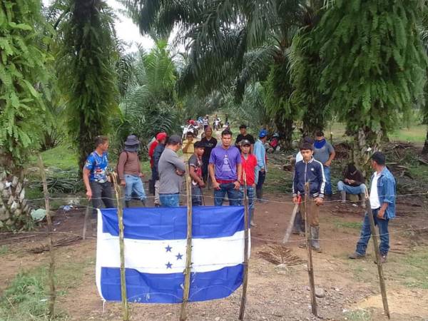 Fotografía de archivo de una protesta agraria en el Bajo Aguán.