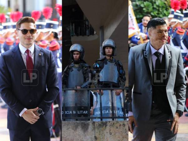 Un cuantioso contingente de seguridad resguarda la zona periférica al Congreso Nacional este martes, 27 de enero de 2026, previo a la toma de posesión de Nasry Juan Asfura Zablah como presidente de Honduras.