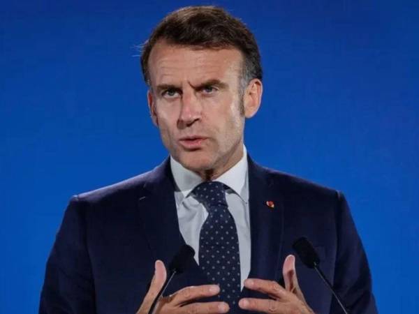 El presidente francés Emmanuel Macron durante una conferencia.