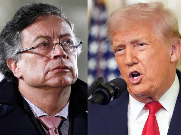 Combo de fotografías de archivo que muestra al presidente de Colombia, Gustavo Petro (i), y a su homólogo de Estados Unidos, Donald Trump.