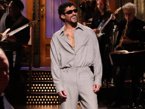 El cantante Bad Bunny durante su reciente participación en SNL.