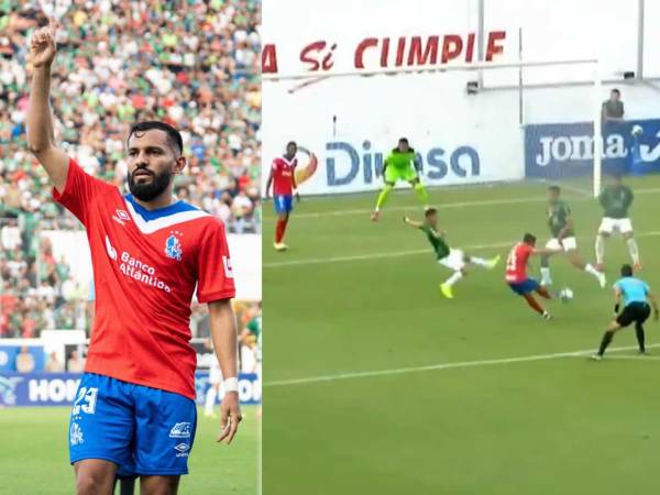 Jorge Álvarez marcó el gol que puso a ganar al Olimpia contra el Marathón en el estadio Morazán.
