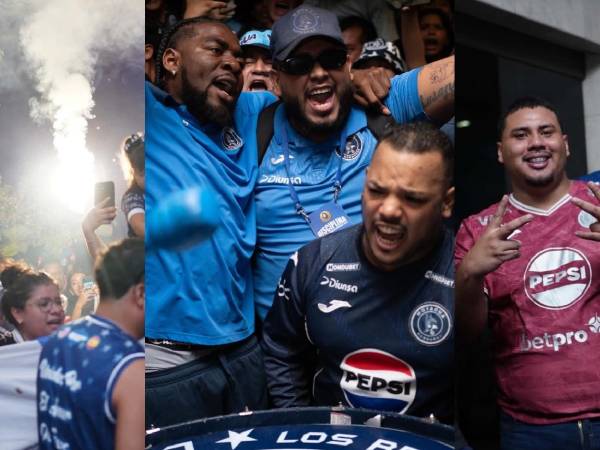 ¡Fiesta azul! Así se vivió el banderazo de Motagua previo a la final ante Mararthón este domingo en el Nacional.