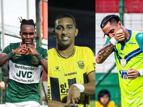 Rubilio Castillo, Daniel Aparicio y Rodrigo de Oliveira siguen marcando goles en la primera división del fútbol hondureño.