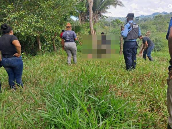 Imagen del lugar donde fueron enterrados los cuerpos de los dos hombres.