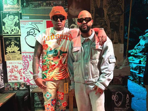 Fresh y Randy durante la grabación del videoclip de Fumeteo.