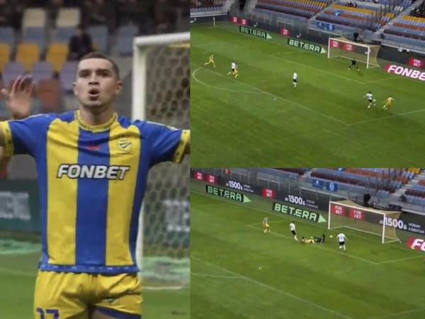Erick Puerto volvió a marcar en la liga de Bielorussia.