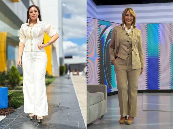 Las presentadoras de la televisión nacional seleccionaron refinados conjuntos de tres a cuatro piezas siendo el pantalón la pieza en común.