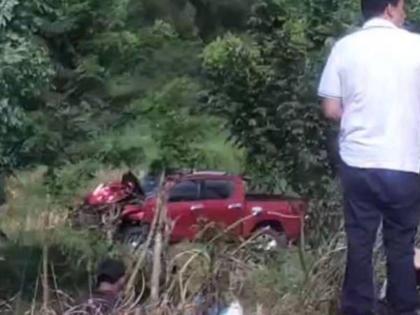 Vista de la escena del accidente.