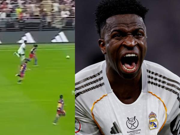 Vinicius celebró con euforia su golazo marcado ante Barcelona en la final de la Supercopa de España.