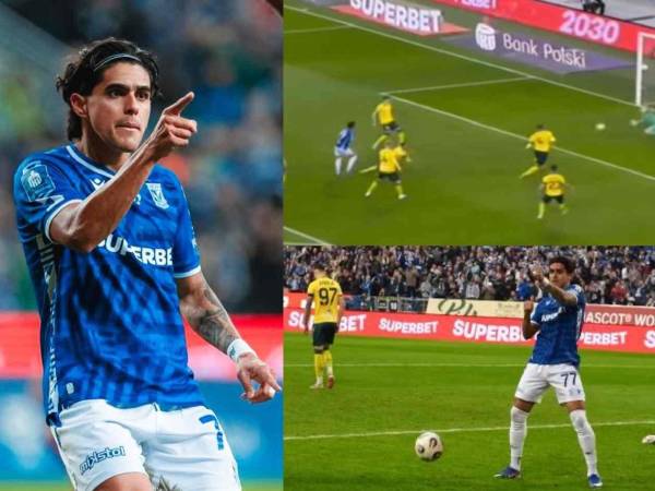 Luis Palma volvió a marcar con el Lech Poznan en Polonia.